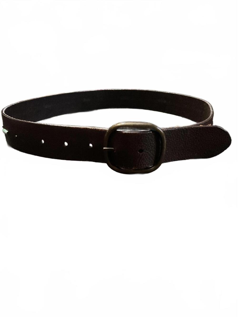 Vintage  Leather Belt with beads  Small